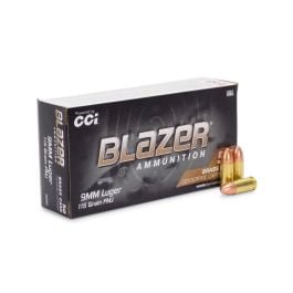 Blazer Brass 9mm 115 Grain Fmj Ammo