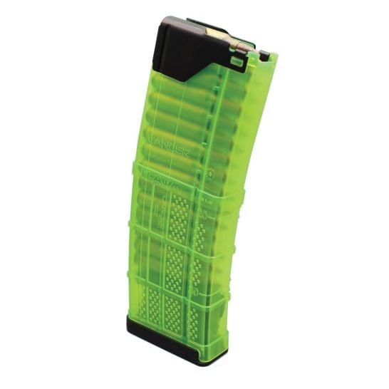 Lancer Systems L5awm 30rd 5.56x45mm/.223 Rem Magazine, Translucent Alien Green