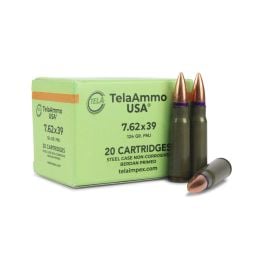 Telaammo 7.62x39mm 124 Grain Fmj Ammunition