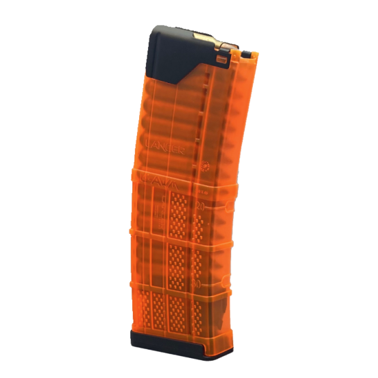 Lancer Systems L5awm 30rd Magazine, Translucent Blaze Orange