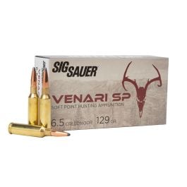 Sig Sauer Venari 6.5 Creedmoor Ammo 129gr Soft Point