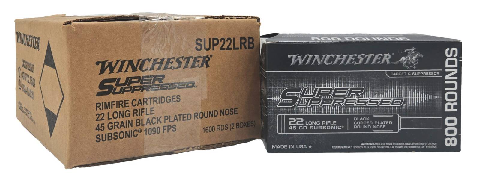 Winchester Super Suppressed 22lr 45gr Subsonic Pack
