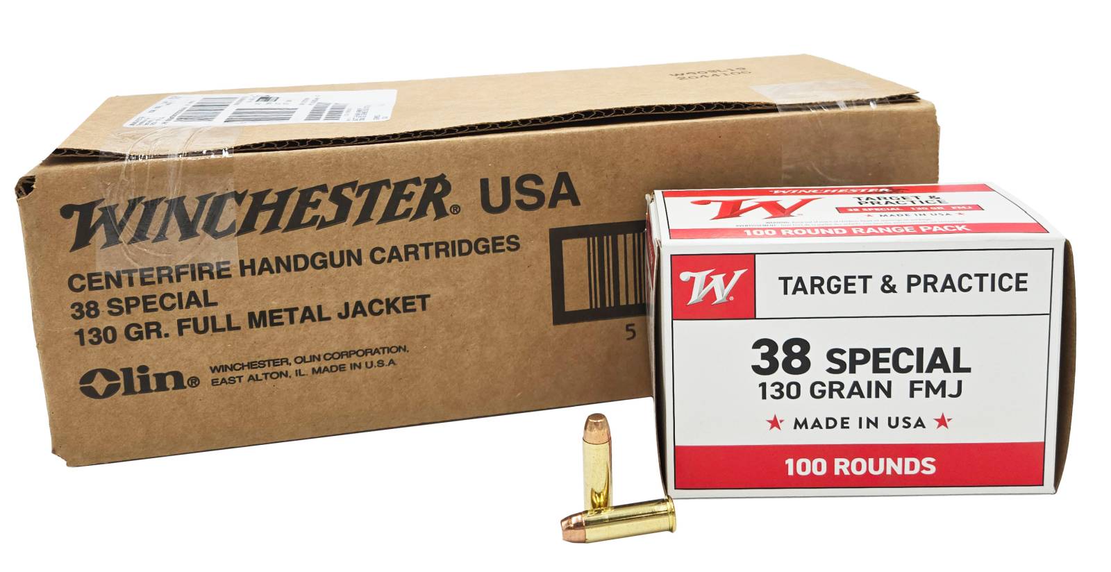 Winchester 38 Special 130 Gr Full Metal Jacket Ammo
