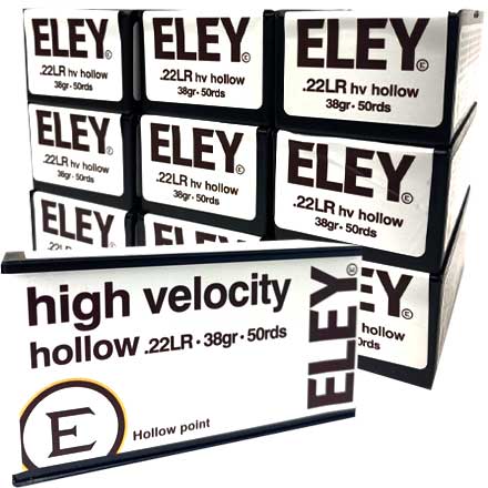 Eley High Velocity 22lr 38 Grain Hollow Point