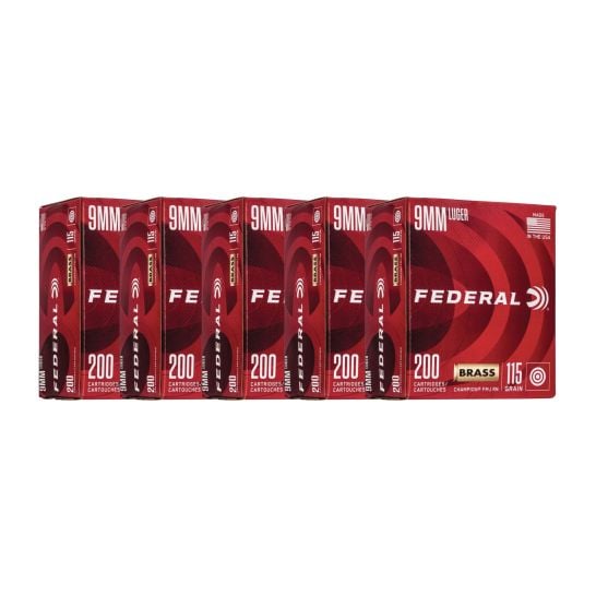Federal Champion 9mm Fmj 115 Grain Ammo