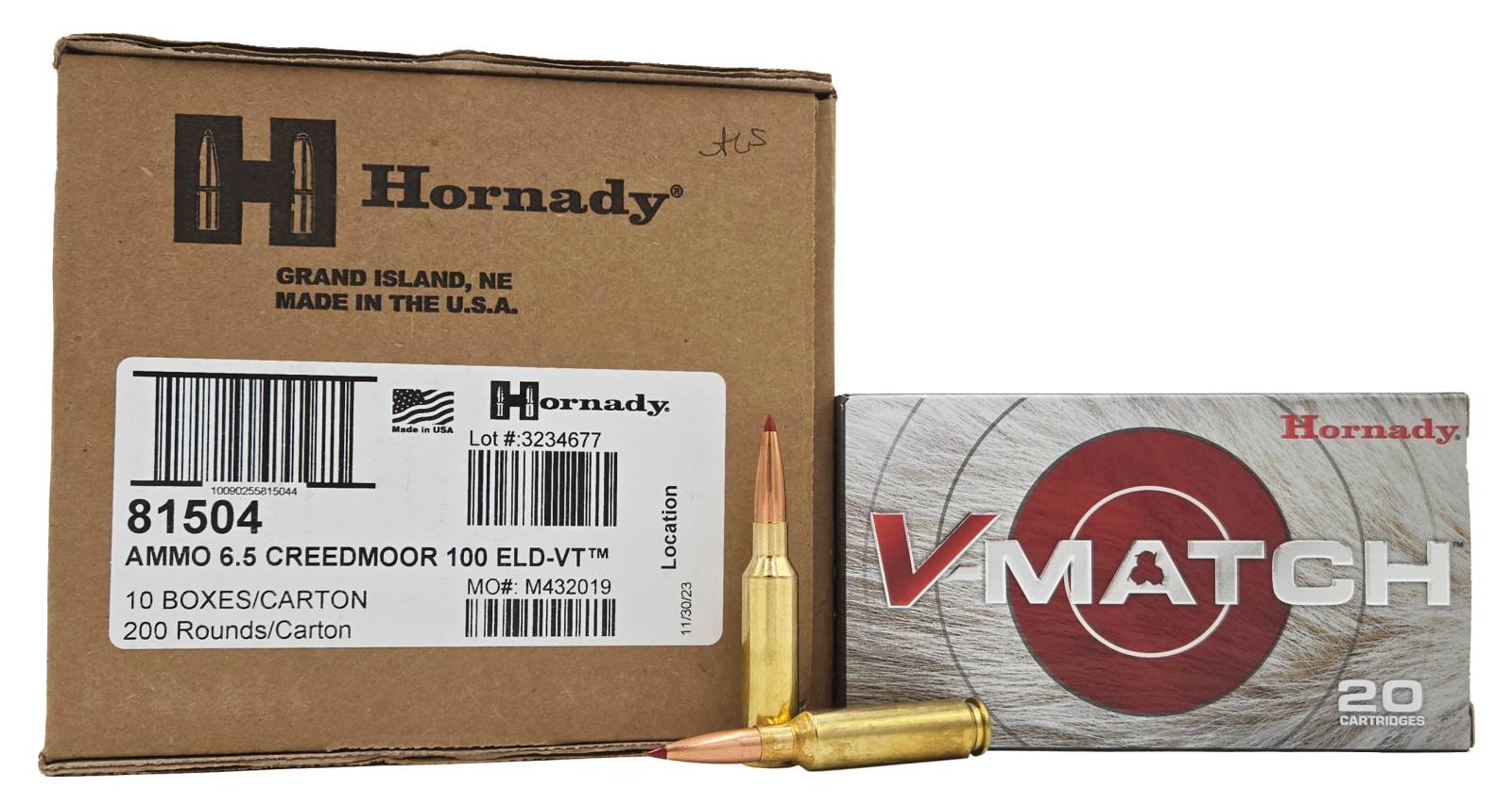 Hornady V-Match 6.5 Creedmoor 100gr ELD-VT