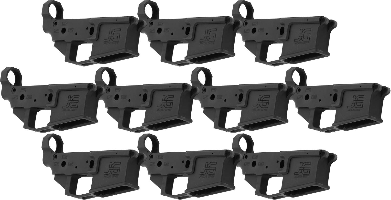 Jacob Grey Ar15 Jg15 Billet Black Lower Receiver