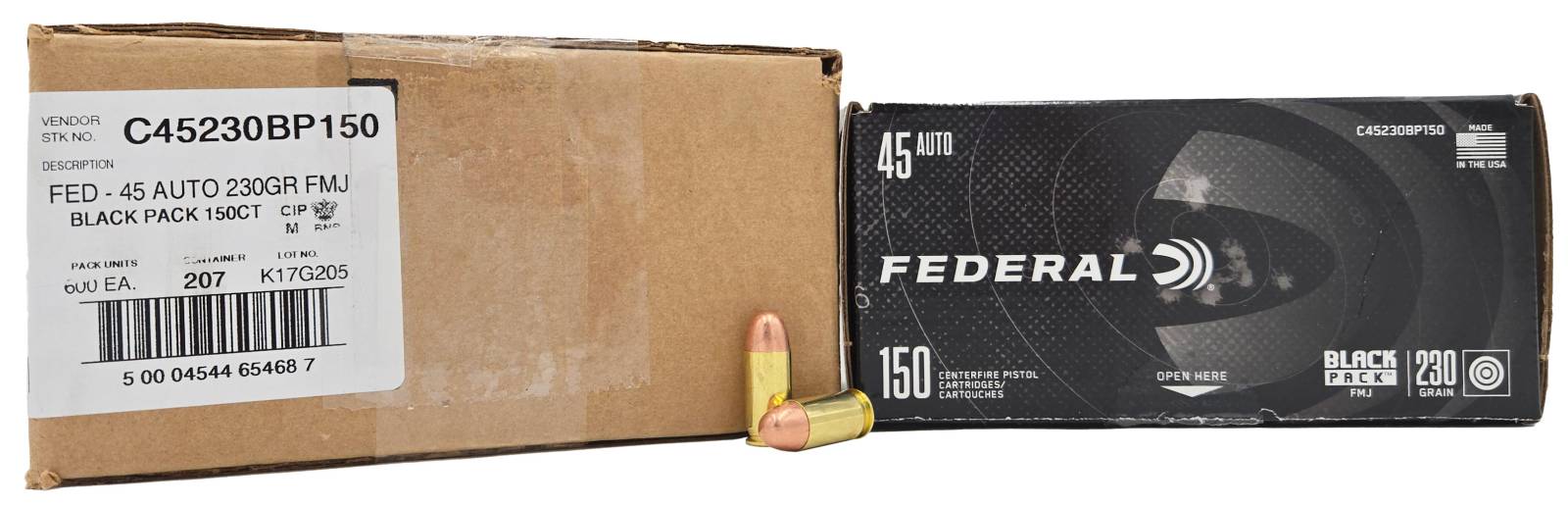 Federal Black Pack 45 ACP 230 Grain Full Metal Jacket