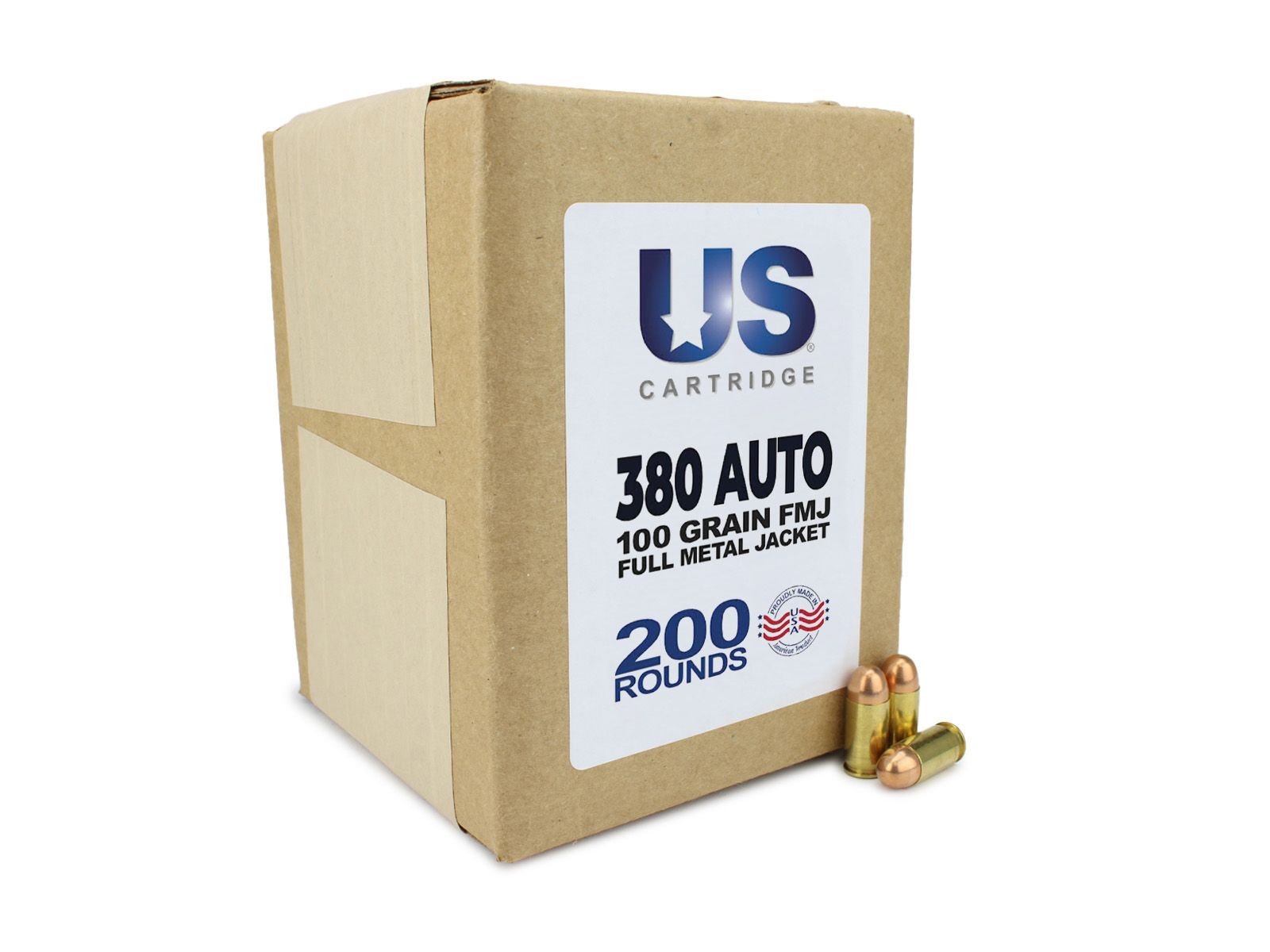 US Cartridge 380 ACP 100 gr FMJ