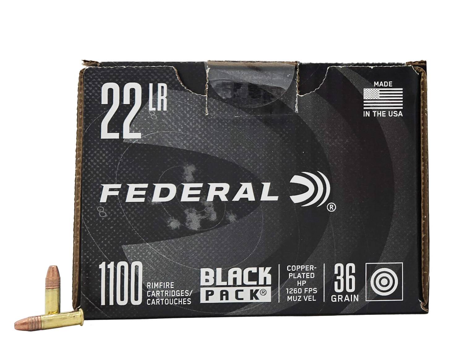 Federal 22 LR 36 Grain Copper Plated Hollow Point