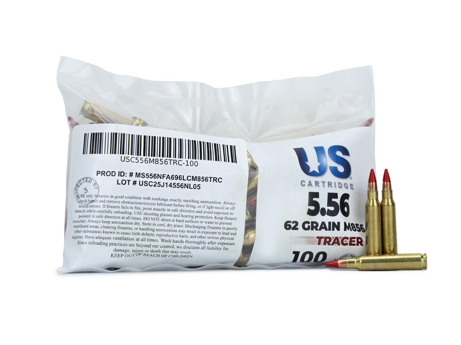 US Cartridge 5.56 62gr M856 Tracer