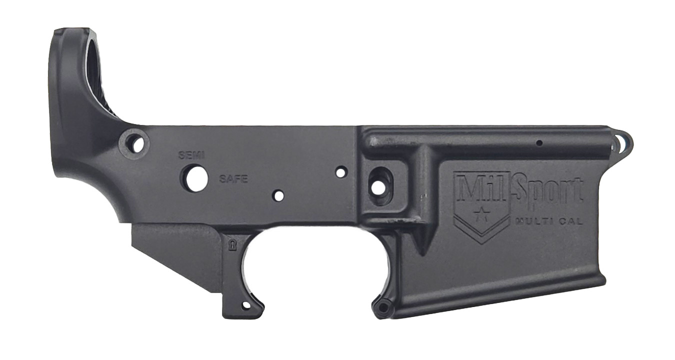 ATI Mil Sport Multi-Cal Stripped Lower, Black Aluminum