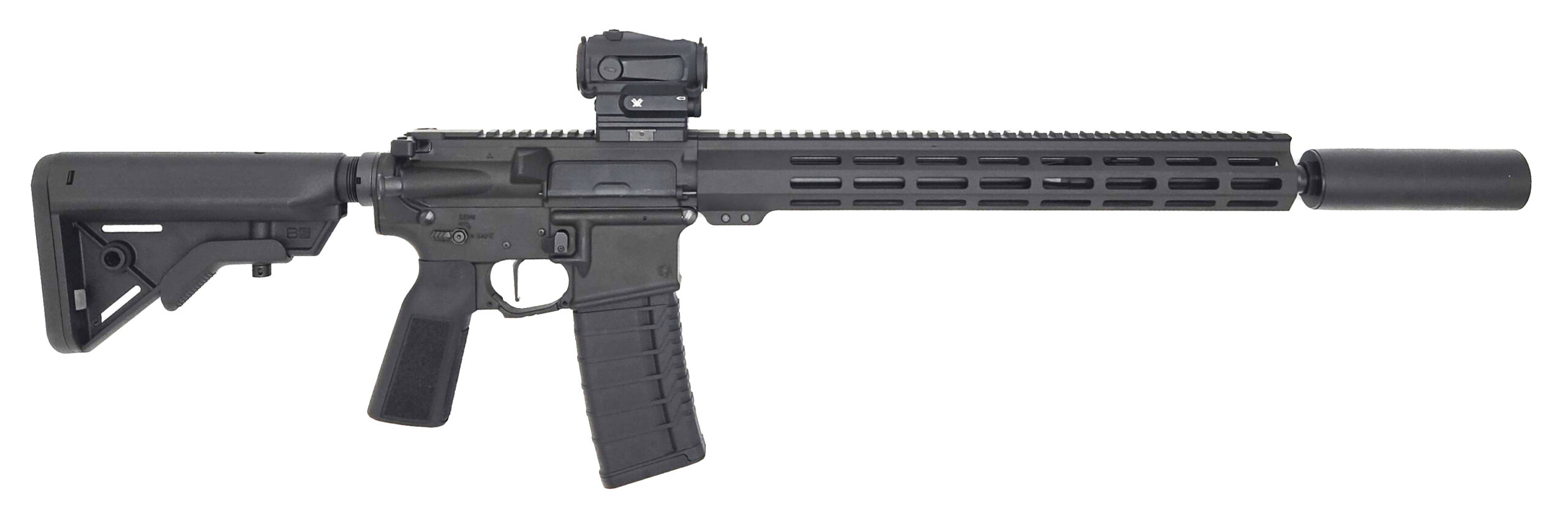 CMMG A0B Mk4 AR-15 with Zeroed 556K Suppressor and Vortex Sparc AR 2 MOA Red Dot