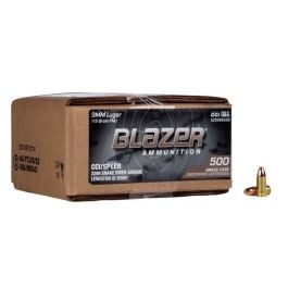 CCI Blazer Brass 9mm 115 Grain FMJ 500rds
