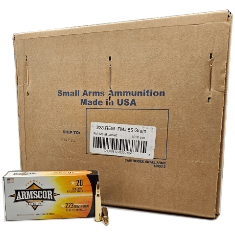 Armscor .223 Rem 55gr FMJ 1000rd Case