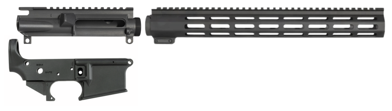 One Horse AR15 Builder Set Forged Upper Lower 15\" M-LOK Handguard"