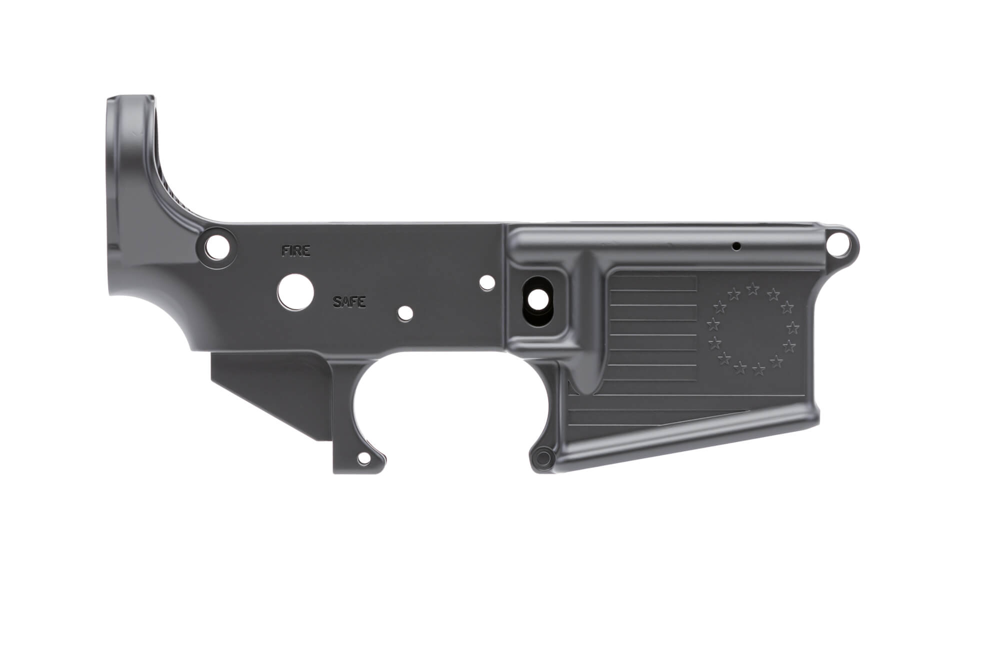 Spike\'s Tactical Betsy Ross Flag Multi-Cal Stripped Lower Receiver Black