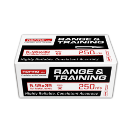Norma 5.45x39 62gr FMJ Ammo 250 Rds