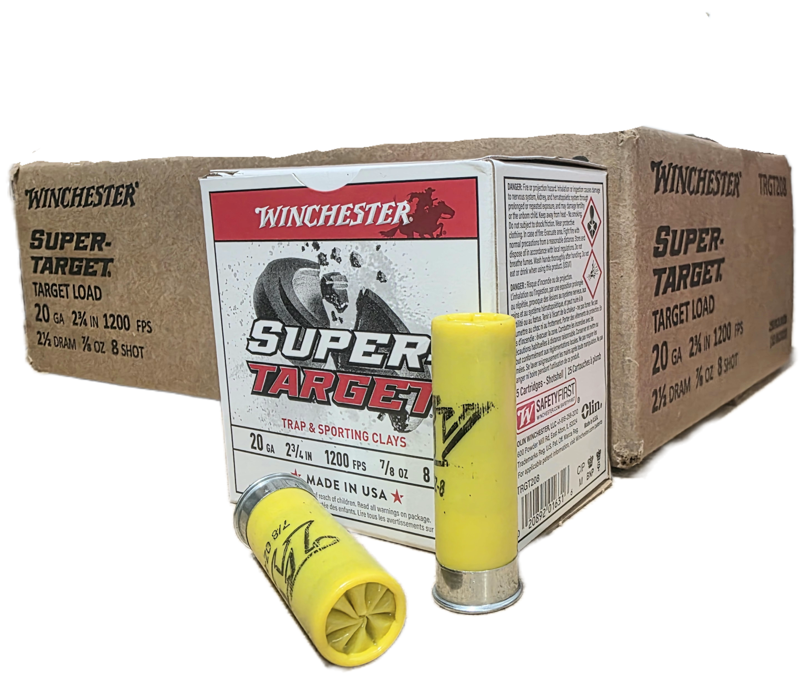 Winchester Super-Target 20ga 2.75\" 7/8 oz #8 250rd Case"