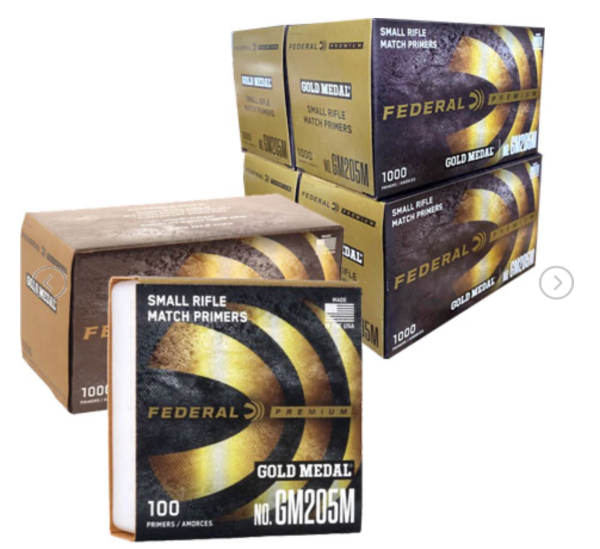 Federal Premium Gold Medal Match Small Rifle Primers