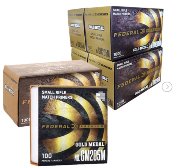 Federal Premium Gold Medal Match Small Rifle Primers